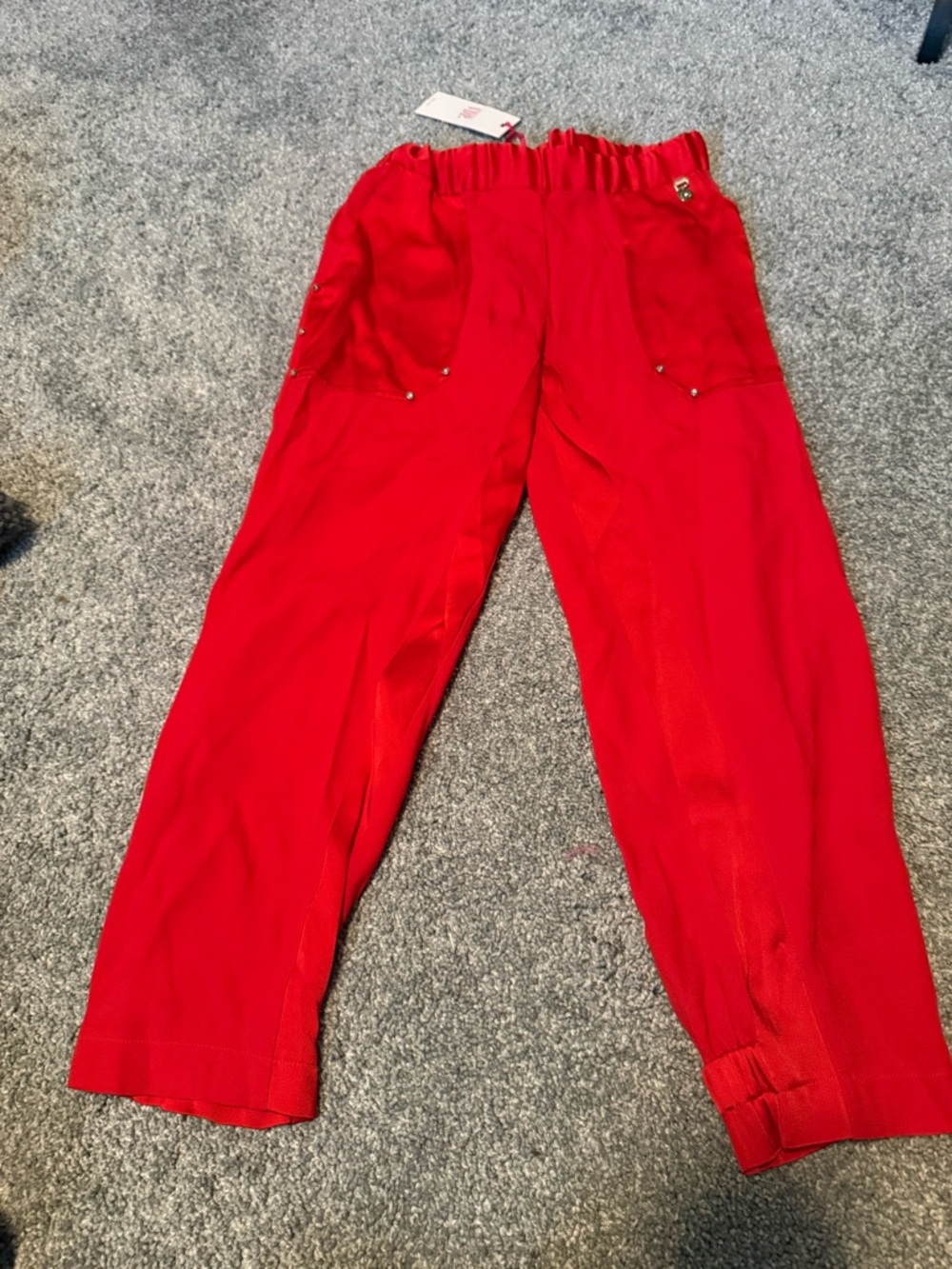 Red Women's Track Jogger Pants - Elastic Waist